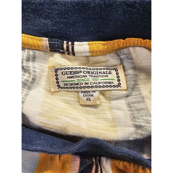 Guess Originals Vertical Striped T Shirt Mens XL Guess Los Angeles - Picture 4 of 8